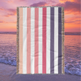 Ombre Beach Sunset Rand Dusky Pinks & Lila Filt
