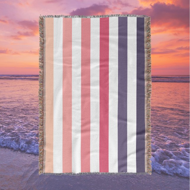 Ombre Beach Sunset Rand Dusky Pinks & Lila Filt (Skapare uppladdad)