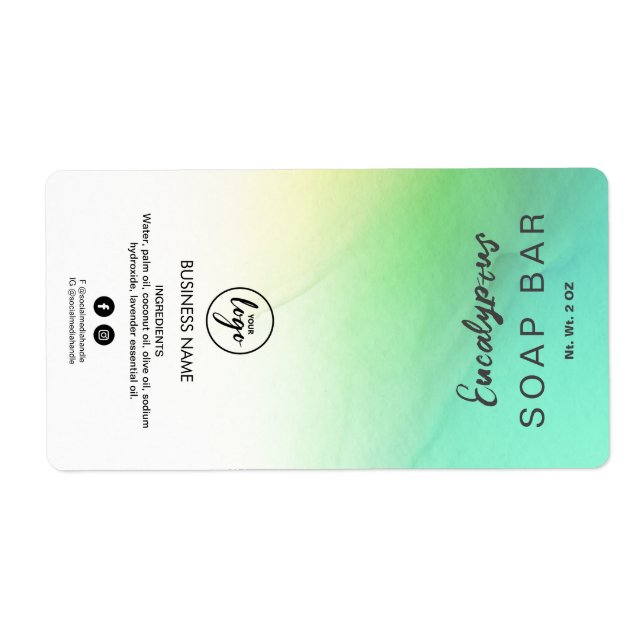 Ombre Bläck Turcos Soap Pub-etiketter Fraktsedel (Framsidan)