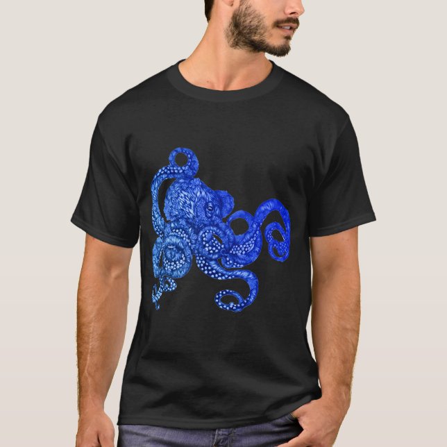 Ombre Bläckfisk T Shirt (Framsida)