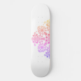 Ombre-blomma Mini Skateboard Bräda 18,5 Cm