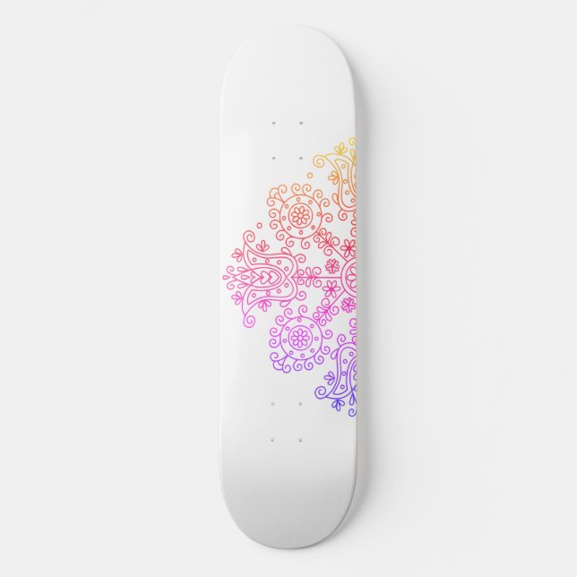 Ombre-blomma Mini Skateboard Bräda 18,5 Cm (Framsida)