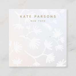 Ombre Blommigt Earring Jewelry Visning Fyrkantigt Visitkort