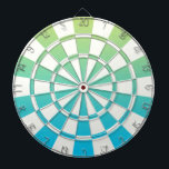 Ombre Blue Grönt och White Piltavla<br><div class="desc">Ombre Blue Grönt and White Dart Board</div>