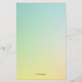 Ombre Blue/Gult-Personlig Brevpapper