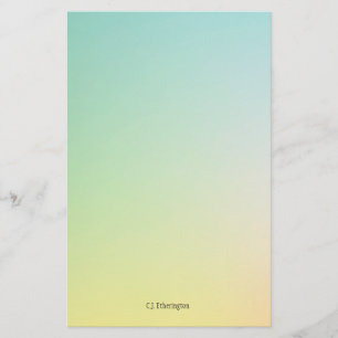 Ombre Blue/Gult-Personlig Brevpapper