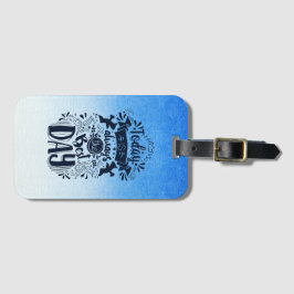 Ombre Blue och white Dive in i drömnyanser Bagagebricka