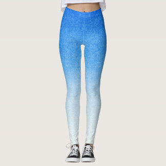 Ombre Blue och white Dive in i drömnyanser Leggings