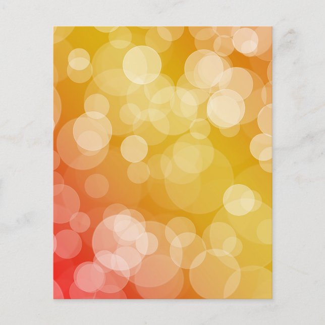 Ombre Bokeh Scrapbook Papper - Gul och Orange (Framsida)