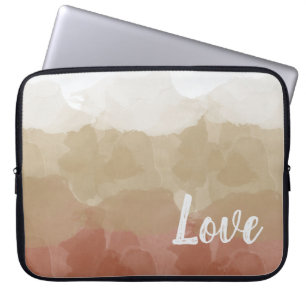 Ombre Brown och Tan Kärlek Gracval Gradient Laptop Fodral