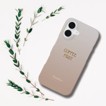 Ombre Brown Personalize Quote & Namn Iphone case