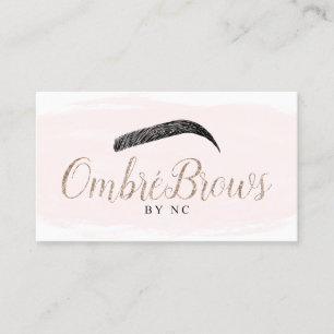 Ombre Brows-Affärskort för Anpassningsbar Visitkort