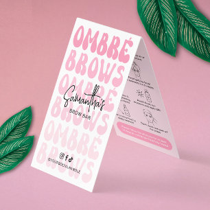 Ombré Brows After Care Retro Rosa Logotyp Pulver B Visitkort