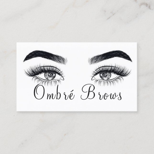 Ombre Brows & ögonfransar Visitkort (Framsida)
