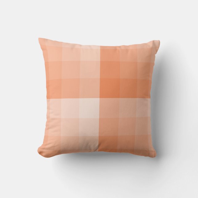 Ombre Checker Blockerar Orange tones Dekorativ kud Kudde (Framsida)