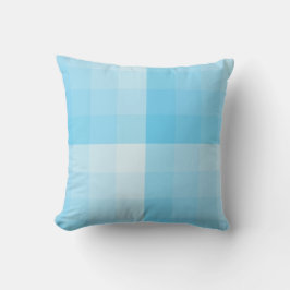 Ombre Checker blockerar turkos Kudde