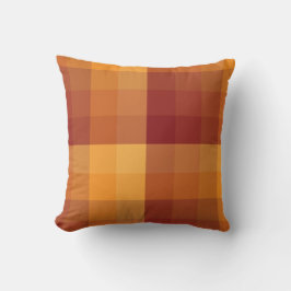 Ombre Checker Blocks Autumn färg Kudde