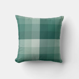 Ombre Checker Blocks Gräs Grönt Kudde