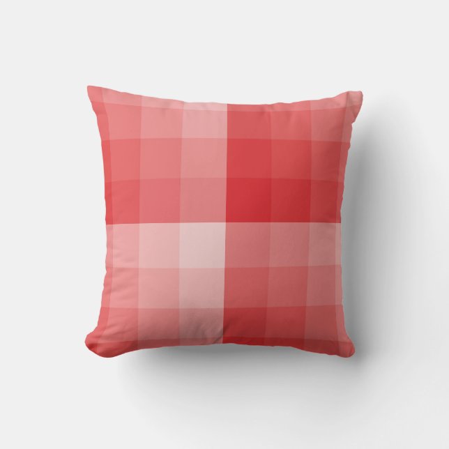 Ombre Checker Blocks Red tones Dekorativ kudde (Framsida)