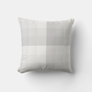 Ombre Checker Blocks White grått tones Dekorativ k Kudde