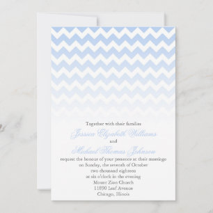 Ombre Chevron Bröllop Inbjudningar