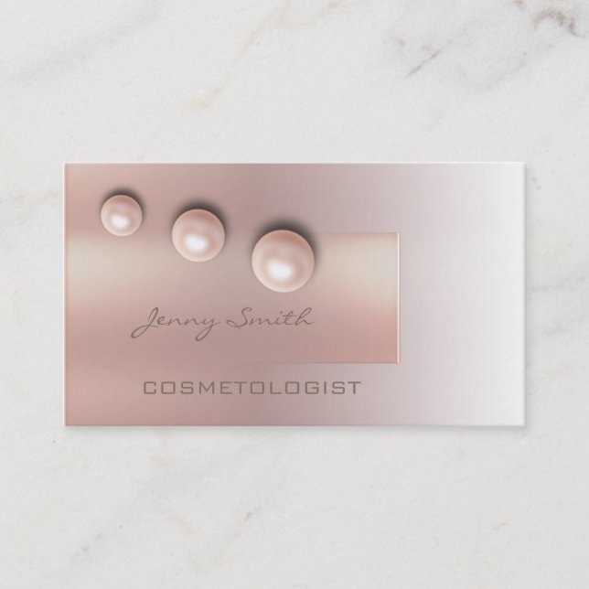 Ombre chic bright ro pearl modern lyx visitkort (Framsida)