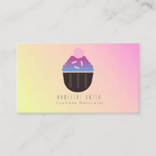 Ombre Cupcake Bakning Tårta Dekoratör Strössel Visitkort