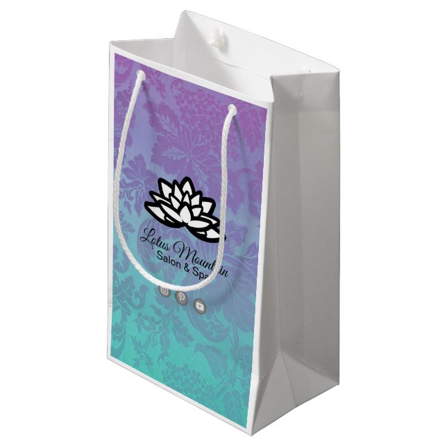 Ombre Damask Anpassade Shopping bag (Framsidan Vinklad)