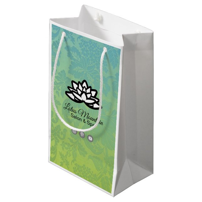 Ombre Damask Anpassade Shopping bag (Framsidan Vinklad)