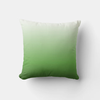 OMBRE Designer Pillow White to Grönt Kudde