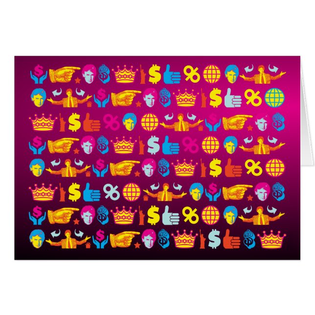 ombre donald trump hälsningskort (Framsidan Horizontal)