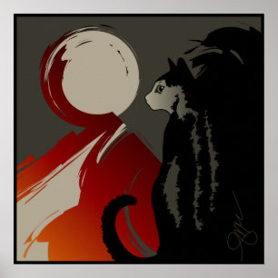 Ombre d'un-Chatta Poster