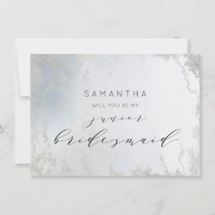 Ombre Dusty Blue Frost Junior Bridesmaid Frieri