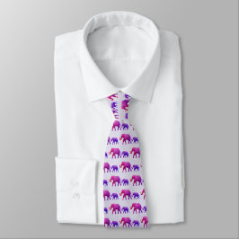 Ombre Elephants Design Neck Tie Slips