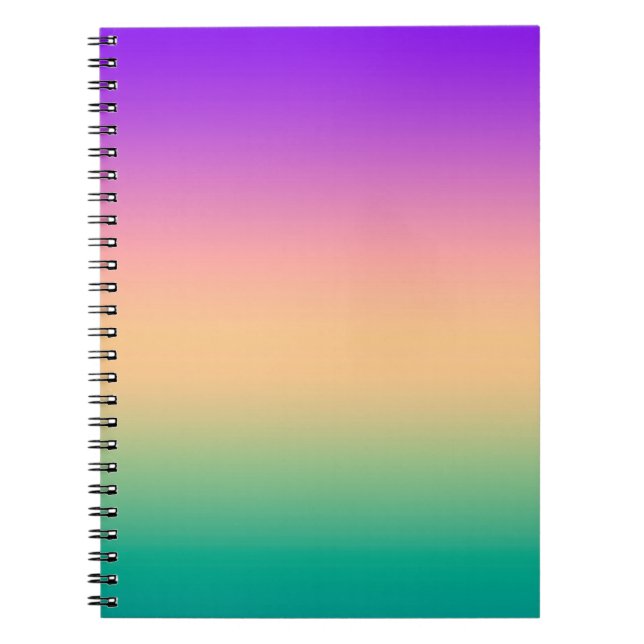 Ombre, flerfärgad anteckningsbok (Framsidan)