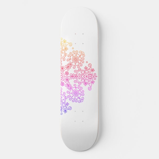 Ombre Flower Mini Skateboard Bräda 18,5 Cm (Framsida)