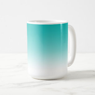 Ombre för färg för turkosblåttlutning mugg