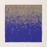 Ombre för glitter för koboltblått guld- lutning sjal<br><div class="desc">Modern,  chic och glamorös faux utskrivaven guld- glitterombrelutning på koboltblåttbakgrund.</div>