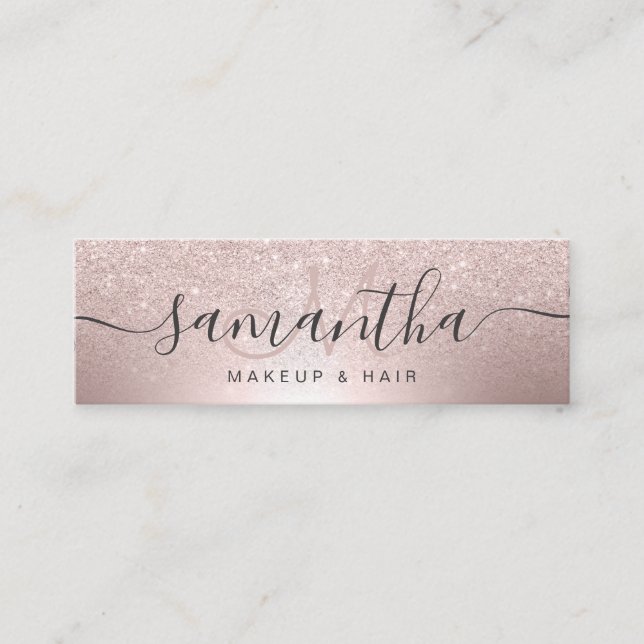 Ombre för glitter för Makeuphår omkullkastar Mini Visitkort (Framsida)