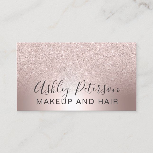 Ombre för glitter för Makeuphår omkullkastar Visitkort (Framsida)