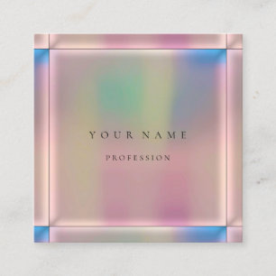 Ombre Framed Professionell HoloGraph Ro Fyrkantigt Visitkort