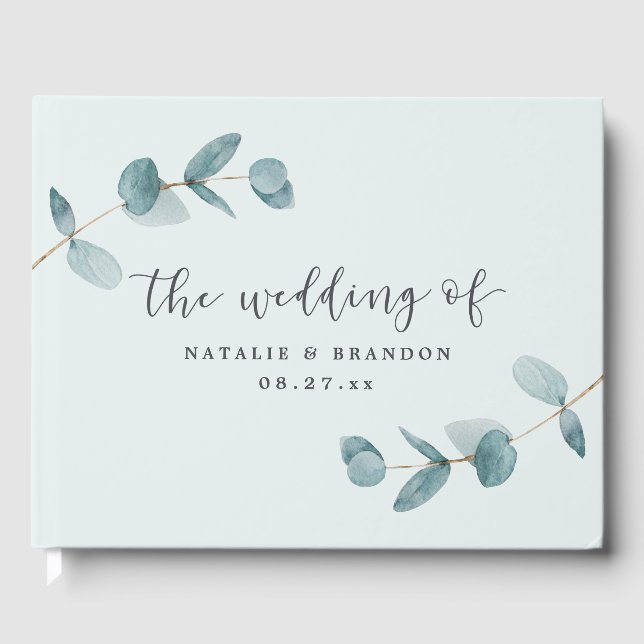 Ombre Fransk Garden Blommigt Rosa Peony Bröllop Gästböcker (Framsida)