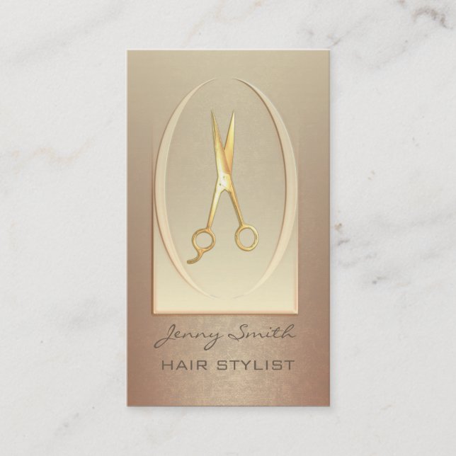 Ombre gentle elegant modern lyxsax guld visitkort (Framsida)