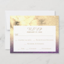 *~* Ombre Glitter Aubergine Gul Guld RSVP