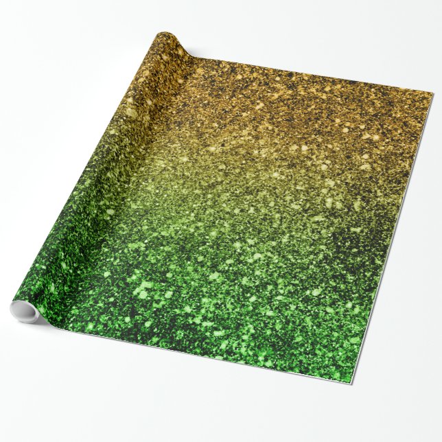 Ombre glitter mousserande presentpapper (Utrullad)