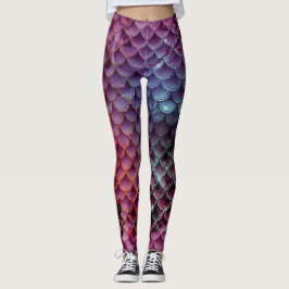 Ombre Glitter Sjöjungfru Scales Leggings