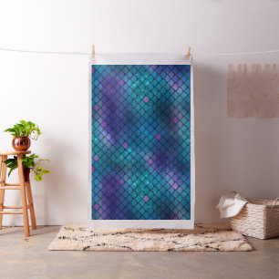 Ombre Glitter Sjöjungfru Scales Tyg