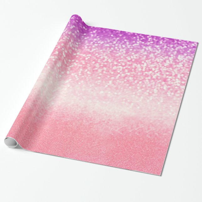 Ombre glitter som slår in papper presentpapper (Utrullad)