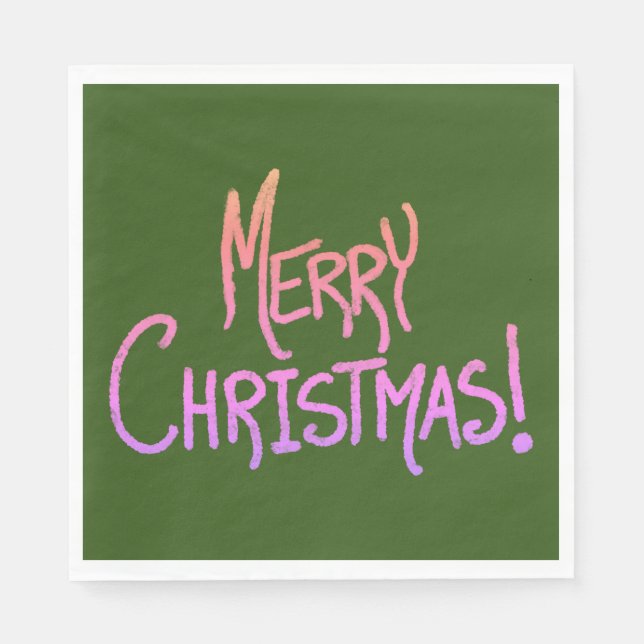 Ombré God jul Napkins' Pappersservett (Framsidan)