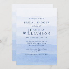 Ombre Gradient Dip Dye Blue Möhippa Inbjudningar